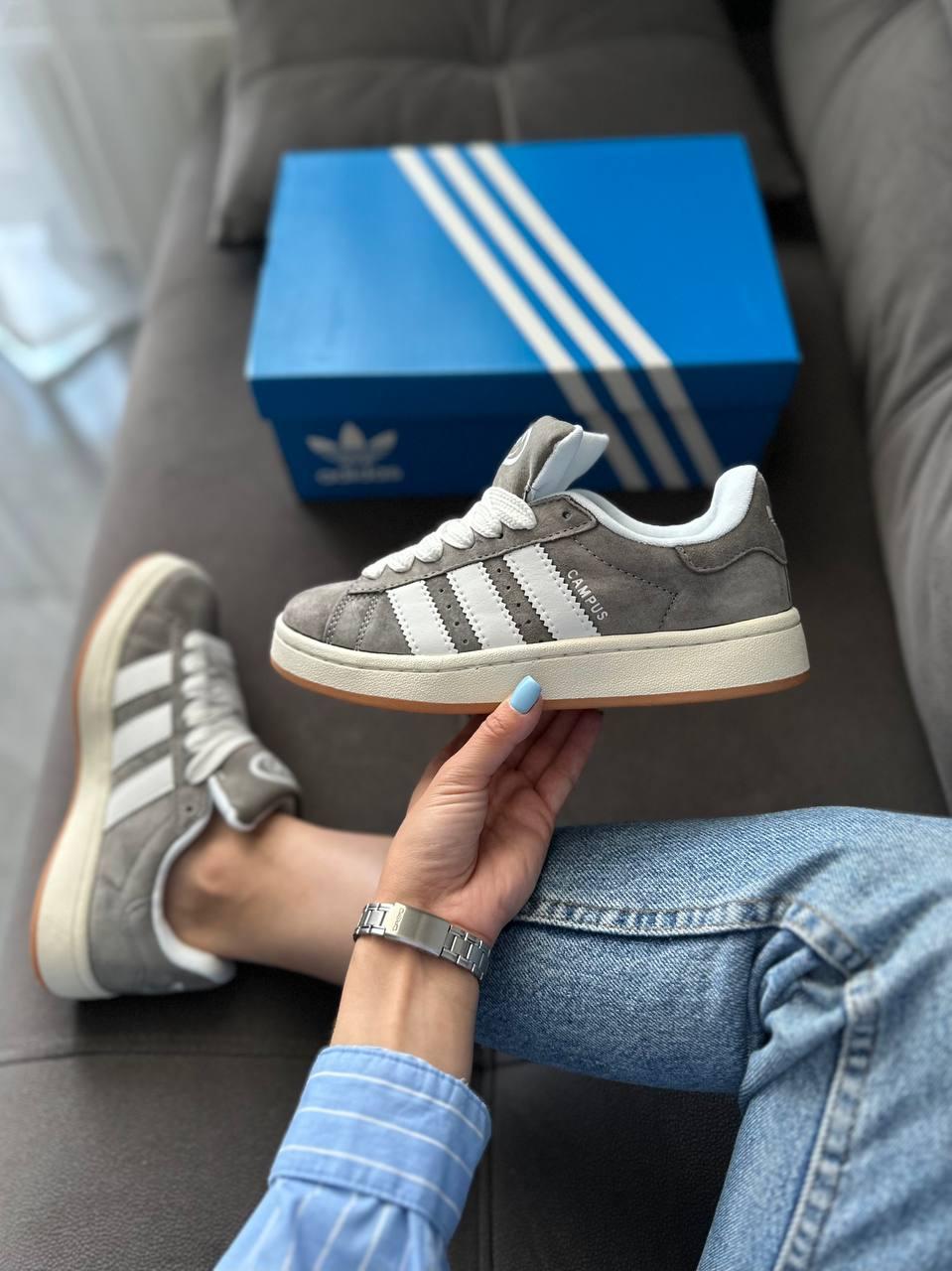 Жіночі демісезонні кросівки Adidas Campus Grey (сірі) спортивні повсякденні кроси 731 Адідас vkross
