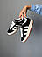 Жіночі демісезонні кросівки Adidas Campus Black/white (чорно-білі) повсякденні кроси 733 Адідас vkross, фото 2