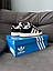 Чоловічі демісезонні кросівки Adidas Campus Black/white (чорно-білі) повсякденні кроси 733 Адіас vkross, фото 7