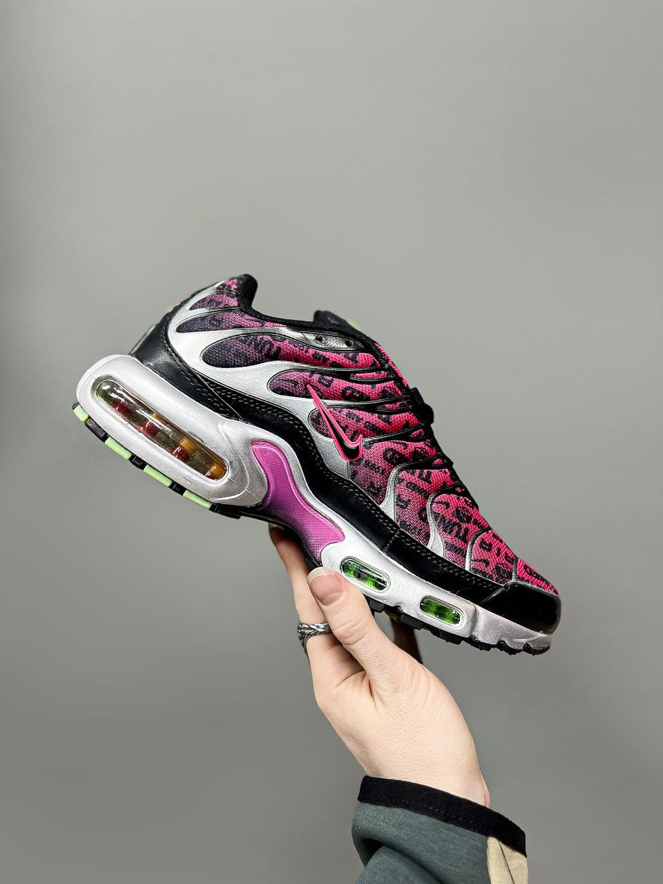 Жіночі спортивні кросівки Nike Air Max Tn Pink/Black (рожево-чорні) модні повсякденні кроси NK716 Найк vkross, фото 1