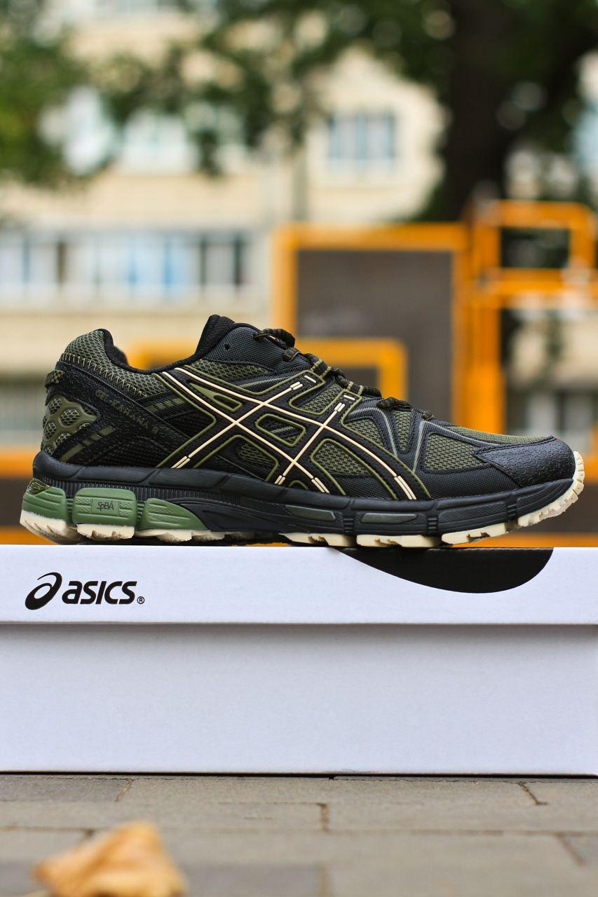 Чоловічі повсякденні кросівки Asics Gel-Kahana 8 Black/Green (чорні із зеленим) спортивні кроси 1164 Асікс vkross