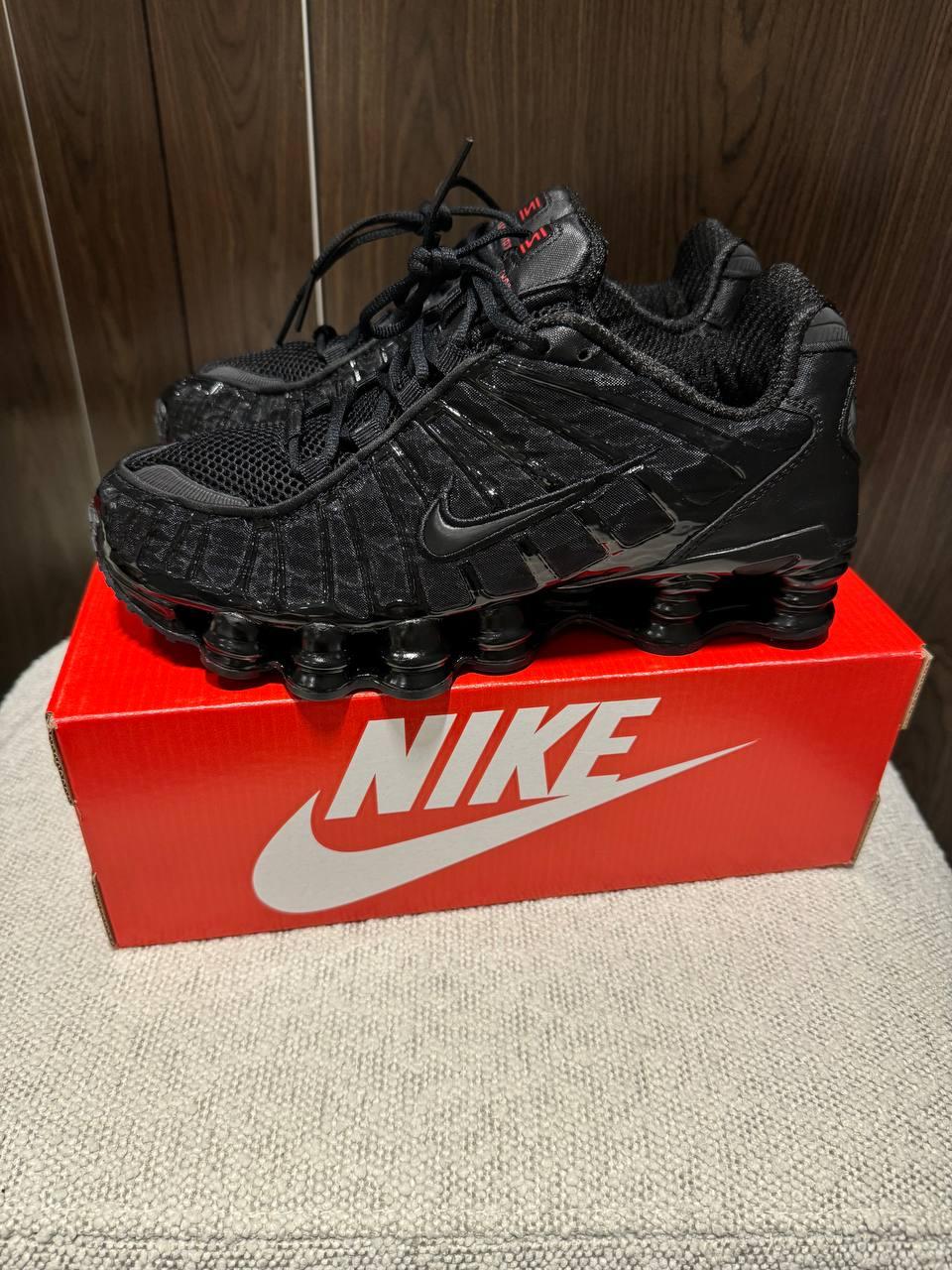 Чоловічі кросівки Nike Shox TL Black Red (чорні з червоним) модні демісезонні кроси nk60 Найк vkross