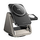 Бездротовий зарядний пристрій Borofone BQ30 3в1 metal gray, фото 6