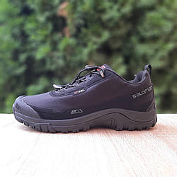 Чоловічі зимові кросівки Salomon shelter (чорні з червоним) спортивні повсякденні кроси 4095 Саломон vkross