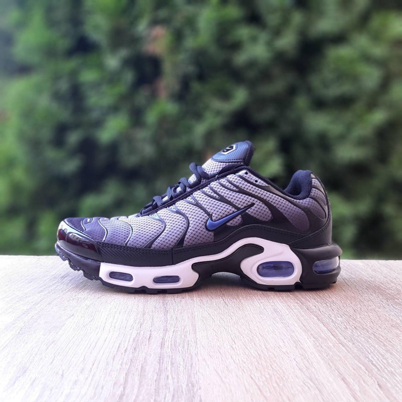 Чоловічі кросівки Nike Air Max TN AIR (чорно-сірі) модні повсякденні кроси 11345 Найк vkross
