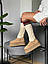 Жіночі низькі уги UGG Sweater Letter Boots Chestnut (бежеві) модні зимові черевики 1429 Уги vkross, фото 2