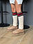 Жіночі низькі уги UGG Sweater Letter Boots Chestnut (бежеві) модні зимові черевики 1429 Уги vkross, фото 5