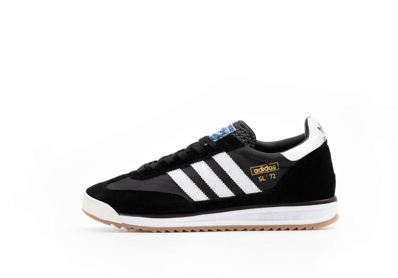 Чоловічі кросівки Adidas SL72 (чорні з білим) спортивні повсякденні кроси 14786 Адідас vkross