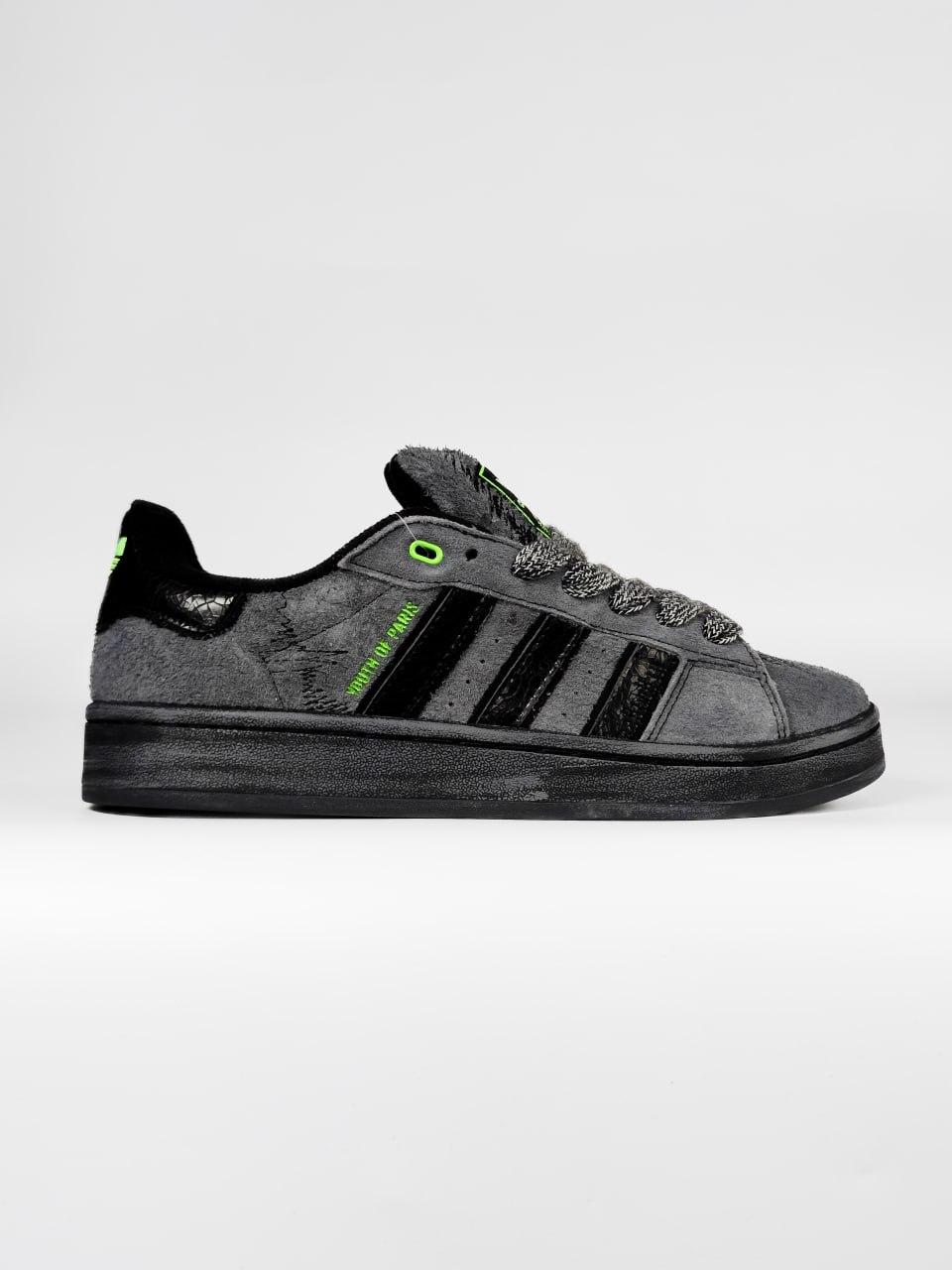 Чоловічі спортивні кросівки Adidas Campus 00S х Youth Of Paris Grey (сірі) повсякденні кроси AD219 Адідас vkross