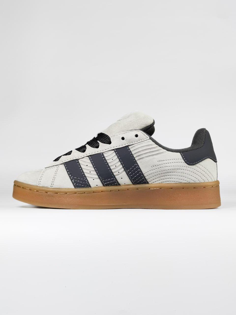 Чоловічі спортивні кроси Adidas Campus 00S Japanese Garden Ash Silver (білі з чорним) стильні AD220 Адідас vkross