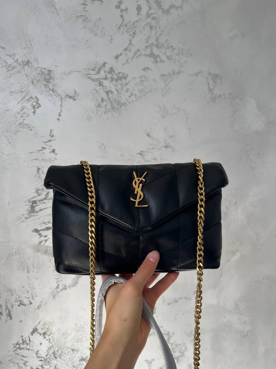 Жіноча сумка Yves Saint Laurent (чорна) елегантна зручна сумочка для дівчини art0357 vkross