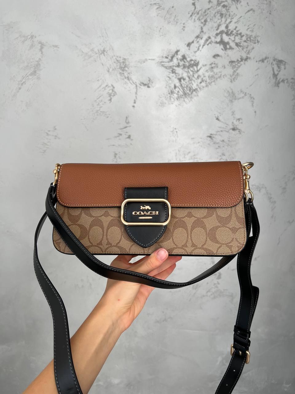 Жіноча сумка Coach (коричнева) розкішна красива сумочка PR0065 vkross, фото 1