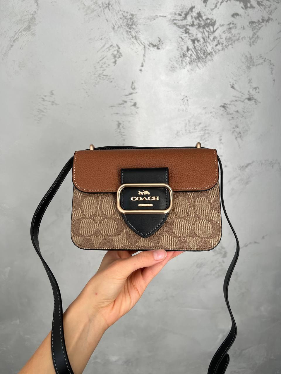 Жіноча сумка Coach (коричнева) стильна красива сумочка PR0064 топ, фото 1