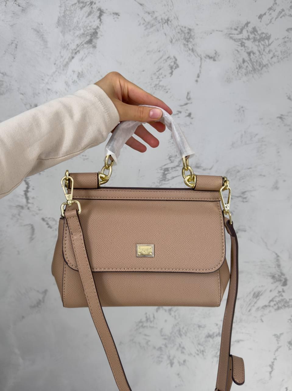 Жіноча сумка Dolce&Gabbana (бежева) гарна молодіжна стильна сумочка PR0072 vkross, фото 1
