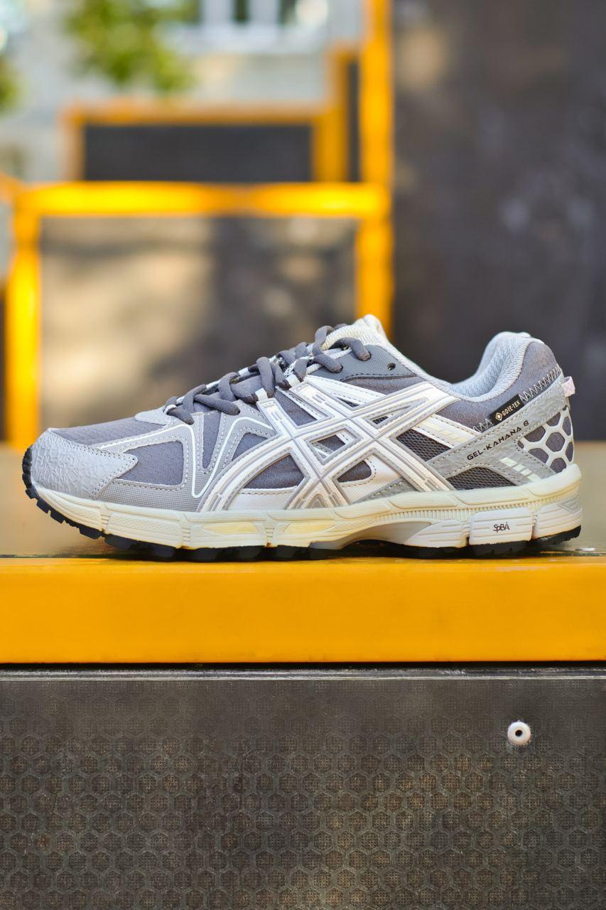 Чоловічі повсякденні кросівки Asics Gel-Kahana 8 Grey Gore-Tex (сірі) демісезонні спортивні 1171 Асікс vkross