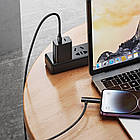 Кабель Hoco U135 2в1 USB to Lightning/ Type-C 1.2m black, фото 2