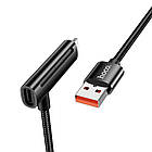 Кабель Hoco U135 2в1 USB to Lightning/ Type-C 1.2m black, фото 4