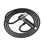 Кабель Hoco U135 2в1 USB to Lightning/ Type-C 1.2m black, фото 7