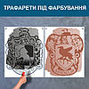 Трафарет для фарбування, Йода, одноразовий з самоклеючої плівки 115 х 120 см, фото 5