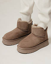 Уги Prima d'Arte 238272 36 сіро-бежеве замшеве хутро, фото 5