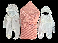 Красивый набор одежды для новорожденых деток, качественая одежда для малышей, зима, весна, 56 см