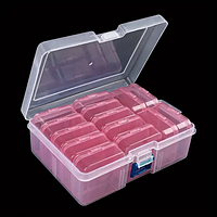 Пластиковий органайзер контейнер з 15 контейнерів 14 в 1 Колір рожевий
