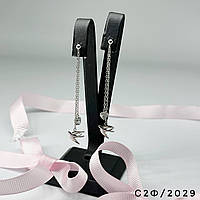 Срібні сережки зі вставкою Swarovski Zirconia