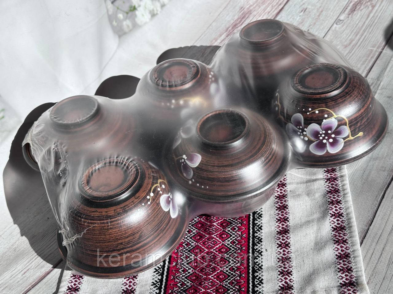 Набір горщиків для запікання факир V 450 мл із малюнком, фото 1