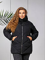 Жіноча тепла куртка великого розміру новинка 2024