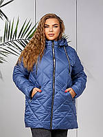Жіноча тепла куртка великого розміру новинка 2024