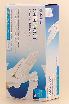 Medicom Рукавички нітрилові 3.6 г, 100 шт - Білі, розмір S