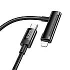 Кабель Hoco U135 2в1 Type-C to Lightning/ Type-C 1.2m black, фото 3