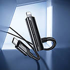 Кабель Hoco U135 2в1 Type-C to Lightning/ Type-C 1.2m black, фото 8