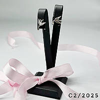 Срібні сережки маленькі ластівки