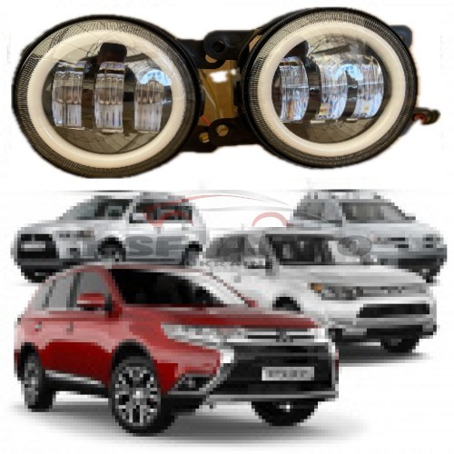 Протитуманітні світлодіодні фари Mitsubishi Outlander Ангельські очі