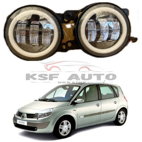 Протитуманітні світлодіодні фари Renault Grand Scenic Ангельські очі