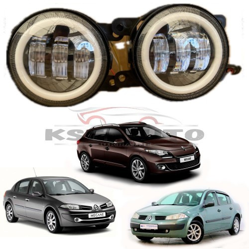 Протитуманітні світлодіодні фари Renault Megane Ангельські очі
