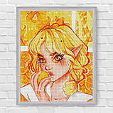 Алмазна мозаїка/вишивка Апельсинове захоплення з голограмними стразами 40*50 см Ідейка AMO 7607, фото 6
