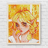 Алмазна мозаїка/вишивка Апельсинове захоплення з голограмними стразами 40*50 см Ідейка AMO 7607, фото 7