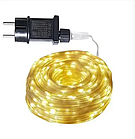 Вулична світлодіодна гірлянда силікон великі каплі роси 100Led 10м + 8 режимів світіння (CC18066-U100), фото 7