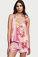 Шорти Victoria's Secret Satin Short (Pink flowers), S, фото 3