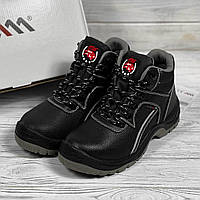 Спецвзуття робоче чоловіче з металевим підноском, черевики захисні повсякденні, шкіряне взуття, польша