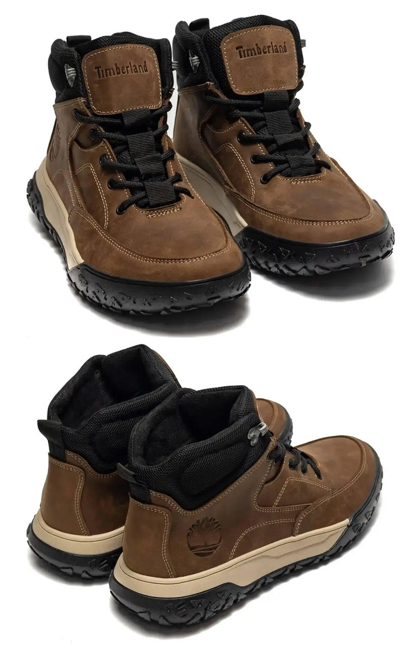 Чоловічі зимові шкіряні черевики Timm Winter Brown, Чоботи, кросівки зимові коричневі, спортивні черевики