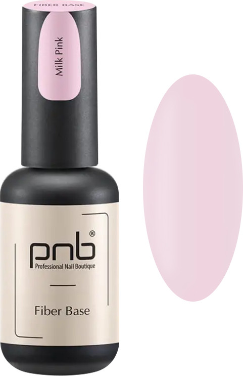 База файбер біло-молочна Fiber Base Milk Pink PNB, 8 мл