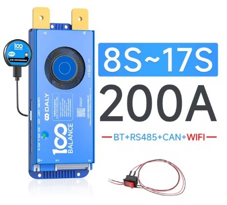 Smart bms daly 100balance 8s-17s 200A БМС BT+RS485+CAN+WIFI