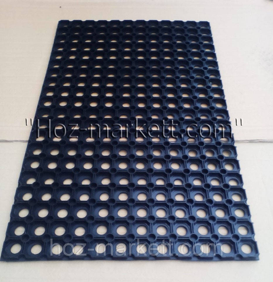 Килимок 75 см х 50 см гумовий "Сота" борт, фото 1