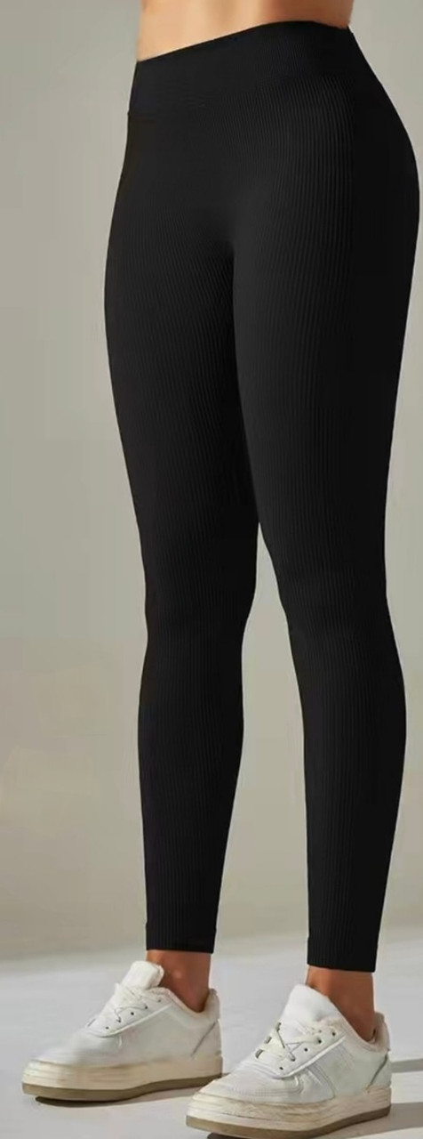 Лосіни жіночі Ластівка однотонні чорні рубчик розмір 48-54, 54-60, фото 1