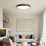 Сучасний світлодіодний стельовий світильник Qamra Wood, круглий світильник стельовий, 3000 K - 6500 K стельові світильники, фото 2