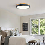 Сучасний світлодіодний стельовий світильник Qamra Wood, круглий світильник стельовий, 3000 K - 6500 K стельові світильники, фото 5