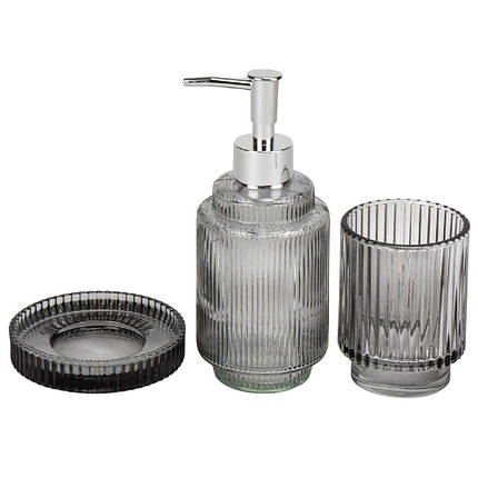 Набір для ванної кімнати 3 предмети скло 19117-010 VE, фото 1